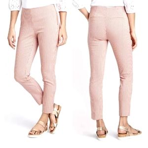 A New Day High-Rise Skinny Red White Plaid Ankle Pants Size 0